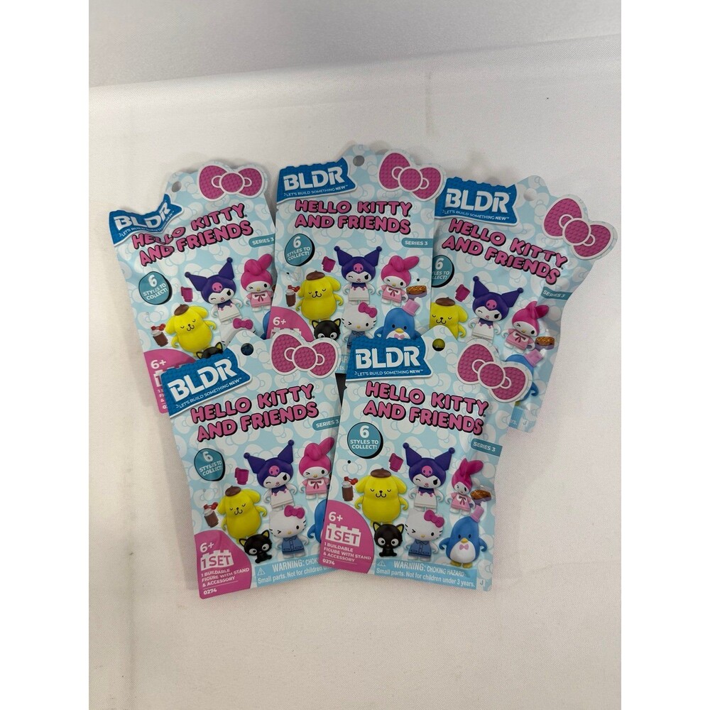 5 BLDR Hello Kitty and Friends Series 3 Buildable Figures Mystery NEW